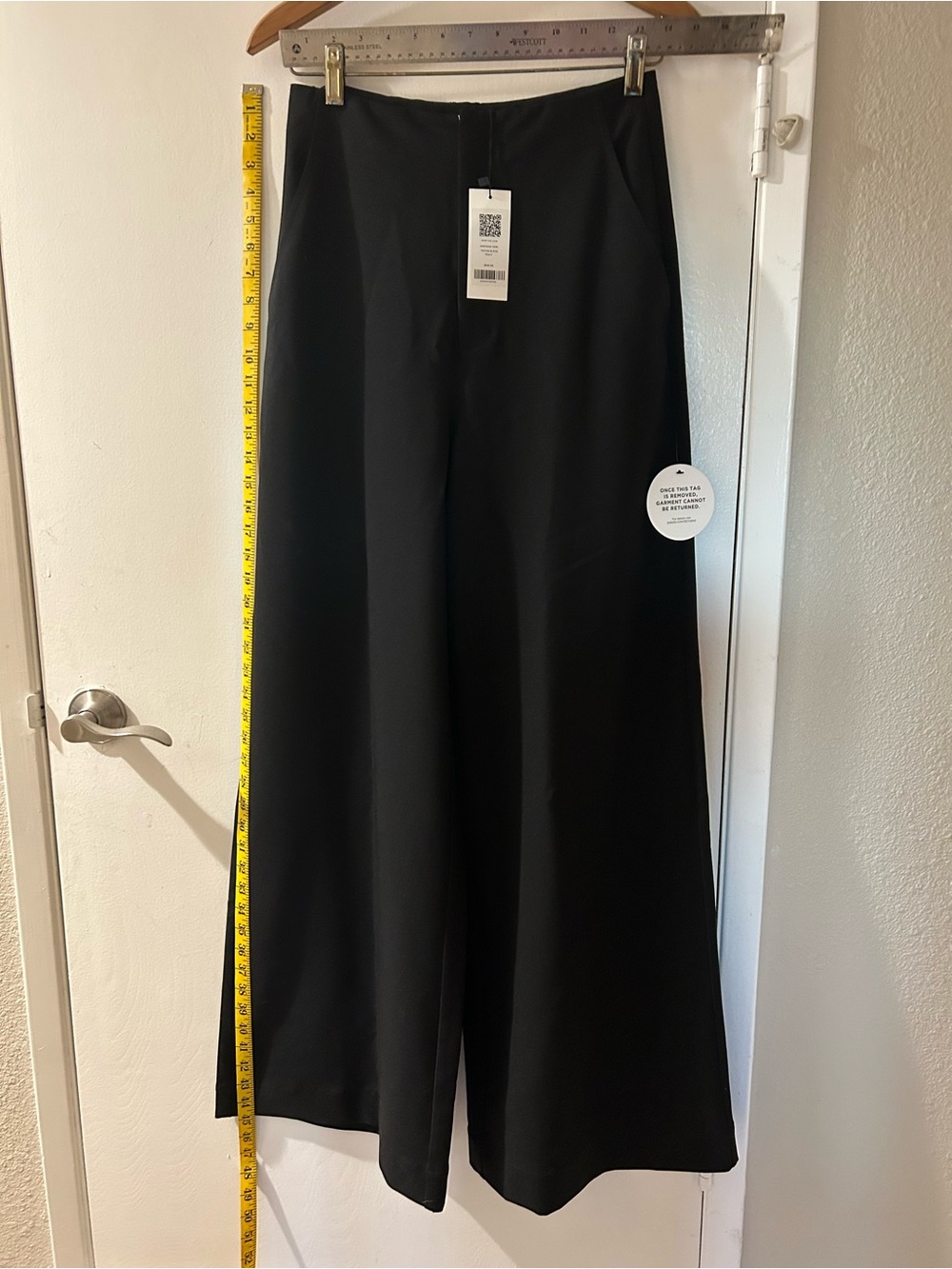 Sheike Santiago Black Wide-Leg High-Waist Pants